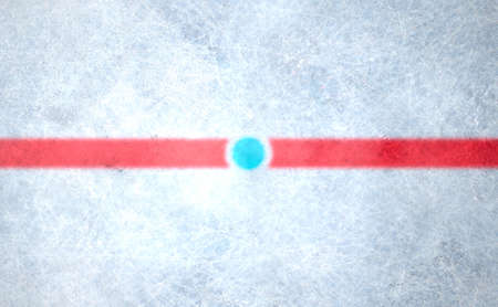 A 3D render of the center mark of an ice hockey rink stadiumの写真素材