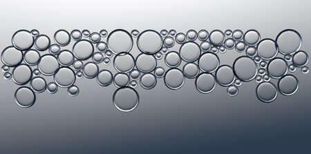 A concept of a collection of transparent liquid molecules gathering underneath a surface layer on a...