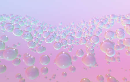 A science concept of a collection of transparent liquid molecules gathering underneath an invisible...