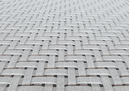 A microscopic view of a simple woven textile - 3D renderの写真素材