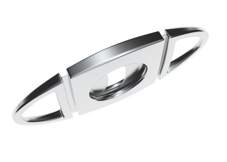 A regular metal cigar cutter on an isolated white background - 3D renderの写真素材