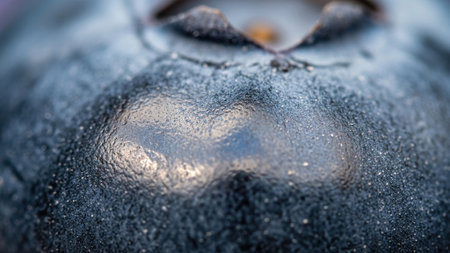 Close-up of a blackberry with water droplets on itの写真素材