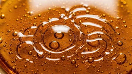 Bubbles in a glass as a background. macro