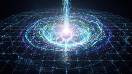 3D rendering of abstract technology digital sphere. Futuristic hud interface.