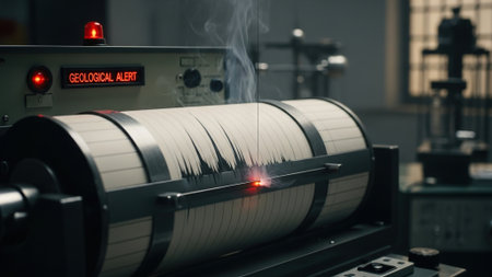 Close-up of a conveyor belt in a factory. Industrial backgroundの写真素材