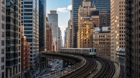 View of the Brooklyn Bridge in New York City.