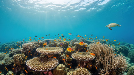 Tropical fish and coral reef in the Red Sea, Egypt