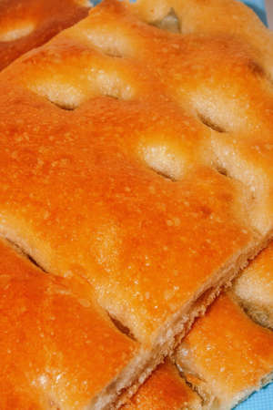 Focaccia is a typical kind of salty bread baked in Genoa, Italy. We \ 's crispy and salty surface are spread with high quality olive oil. Delicious.の素材