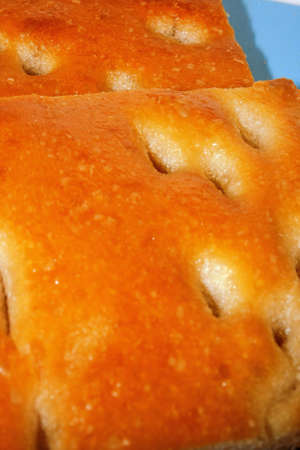 Focaccia is a typical kind of salty bread baked in Genoa, Italy. We \ 's crispy and salty surface are spread with high quality olive oil. Delicious.の素材