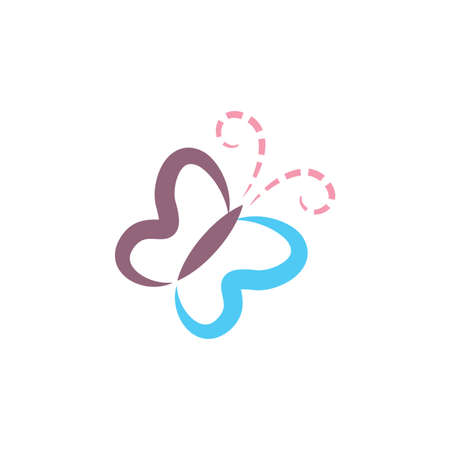 Vector illustration Cute Butterfly Logo Symbol Vector Design Illustrationのイラスト素材