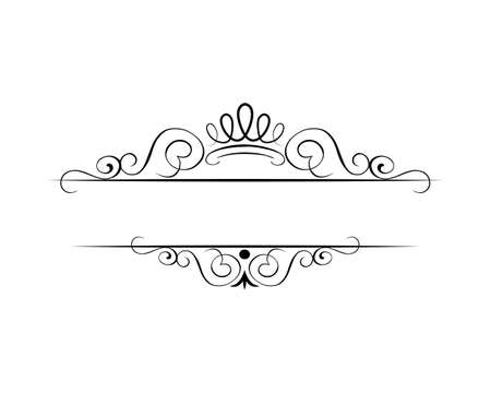 crown tiara swirls line work vector illustration crown tiara swirls line work vector illustration border frame for use of logo oar advertising material vintage feminine royal styleのイラスト素材