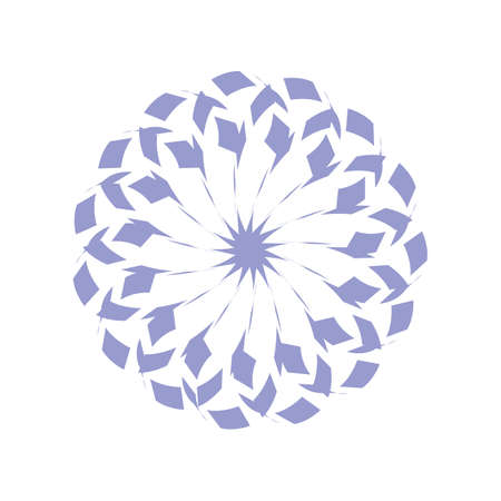 Round dandelion icon. Simple illustration of round dandelion vector icon for web design isolated on white backgroundのイラスト素材
