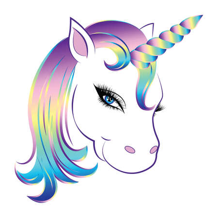 Magical unicorn. T-shirt graphic for kids and women clothing. Use for print, surface design, fashion...
