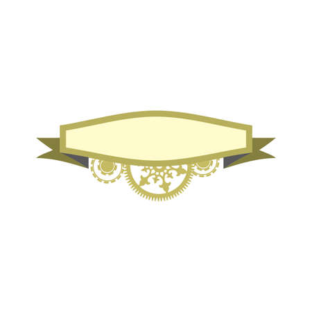 steampunk label design steampunk border frame design use for elegant vector logo graphic steampunk vintage vector label designのイラスト素材