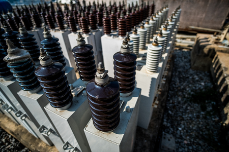 Forest of high volt capacitor.の写真素材