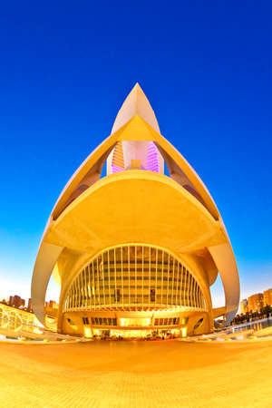 Arts Palace Reina SofÃ­a Opera House, City of Arts and Sciences, Valencia, Comunidad Valenciana, Spain, Europeのeditorial素材