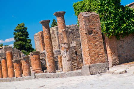 Ruins of Pompei, Ancient Roman Ruins, UNESCO Worl Heritage Site, Pompei, Naples, Campania, Italy, Europeのeditorial素材