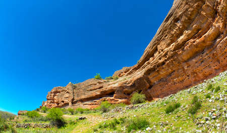 Tiermes Celtiberian-Roman Archaeological Site, Montejo de Tiermes, Soria, Castilla y Leのeditorial素材