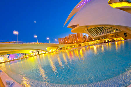 Monteolivete Bridge, City of Arts and Sciences, Valencia, Comunidad Valenciana, Spain, Europeのeditorial素材