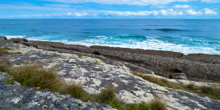 Coastline View, Oyambre Natural Park, Cantabrian Sea, Cantabria, Spain, Europe