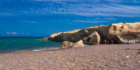 Beach of Los Escullos, Cabo de Gata-NÃ­jar Natural Park, UNESCO Biosphere Reserve, Hot Desert...