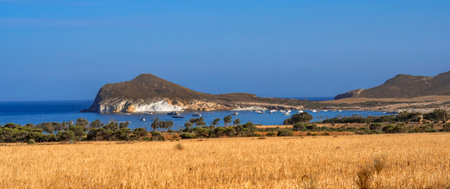 Beach of Genoveses, Cabo de Gata-Nijar Natural Park, UNESCO Biosphere Reserve, Hot Desert Climate Region, Almeria, Andalucia, Spain, Europeのeditorial素材