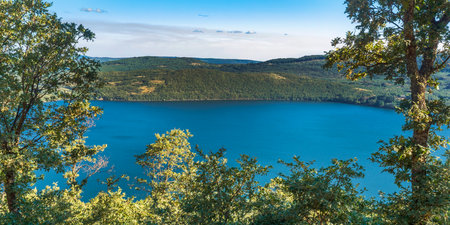 Sanabria Lake, Lago de Sanabria and Sierras Segundera and Porto Natural Park, Puebla de Sanabria, Zamora, Castile and Leon, Spain, Europeの写真素材