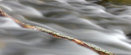 River water, Sierra de Guadarrama National Park, Guadarrama Mountains, Segovia, Castilla y Leon, Spain, Europeの写真素材