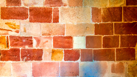 Brick Wall Abstract Textured Background Designの写真素材