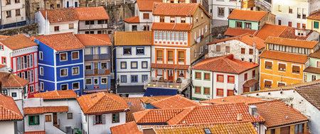 Cudillero, Fishing Village, Cantabrian Sea, Principality of Asturias, Spain, Europeの写真素材