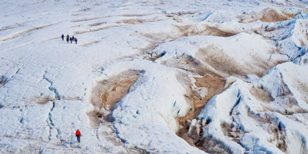 Glacier Trekking, NordenskiÃ¶ld Glacier, Petuniabukta, Billefjord, Arctic, Spitsbergen, Svalbard,...