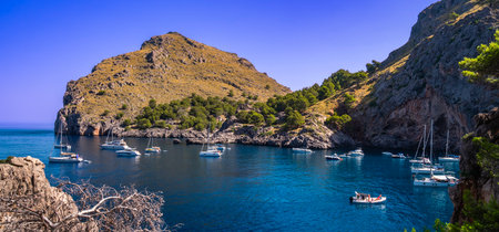 Cala Sa Calobra, Beaches of Sa Calobra, Natural Monument of Torrent de Pareis, Escorca,...