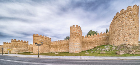 Walls of Avila, 11-14th Century Medieval Defensive Walls, UNESCO World Heritage Site, Spanish...