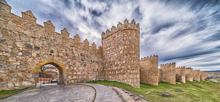 Walls of Avila, 11-14th Century Medieval Defensive Walls, UNESCO World Heritage Site, Spanish...