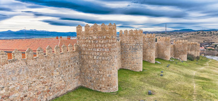 Walls of Avila, 11-14th Century Medieval Defensive Walls, UNESCO World Heritage Site, Spanish...