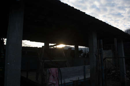 Ols place dark atmosphere.の写真素材