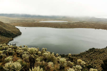 Atillo Lagoon view in a cloudy dayの写真素材