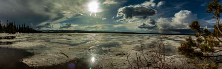 Scenery of Grand Teton Lakeの写真素材