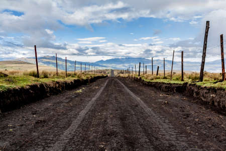 Empty dirt roadの写真素材