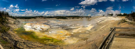 Hot springs inside Yellowstone National Park USAの写真素材