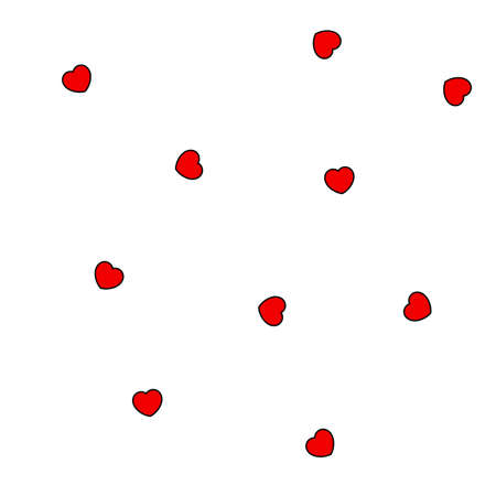 Heart shapes for Saint Valentines day, high definition design