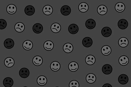 Cooperation illustration. High definition pattern. Group composed of comic emotions.の写真素材