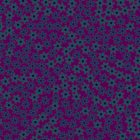 Saint Valentines field based on blossoming aster. Fondness design.