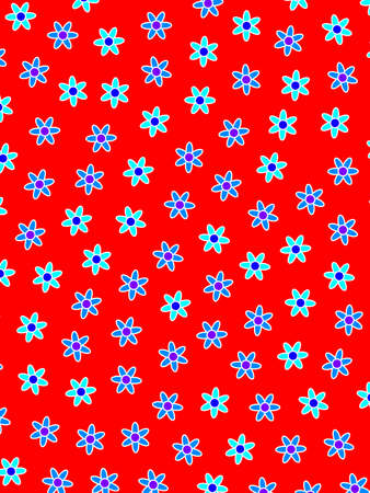 Holiday pattern containing random osteospermum. Affection illustration.の写真素材