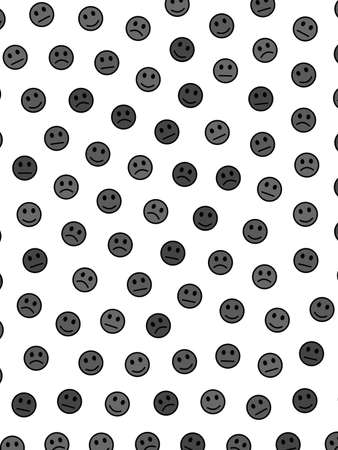 Society backdrop. Flat backdrounds. Community with smart smileys.の写真素材