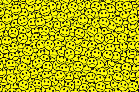 Messenger illustration. Creative template. Assembly based on comic emotions.の写真素材