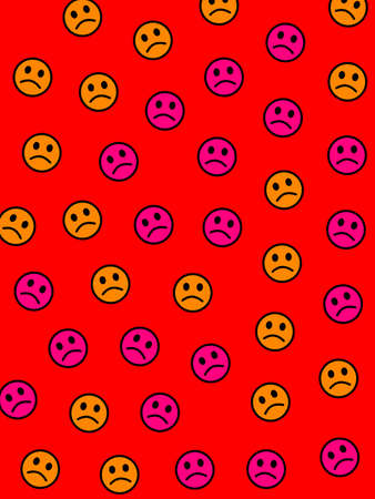 Interaction theme. Flat texture. Intercommunion comprising many emotions.の写真素材