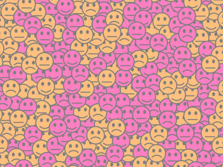 Interplay concept. Party template. Assembly with funny smileys.の写真素材