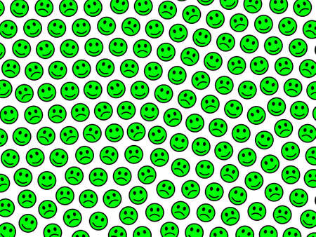 Entertainment illustration. Creative template. Throng comprising smart faces.の写真素材