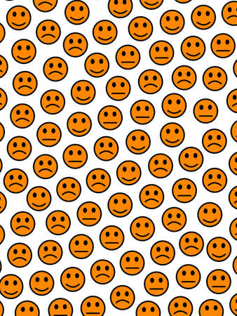 Interaction concept. Chaotic texture. Gang composed of funny feelings.の写真素材